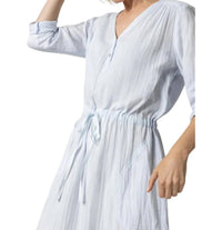 Lilla P - 3/4 Sleeve Split Neck Maxi Dress