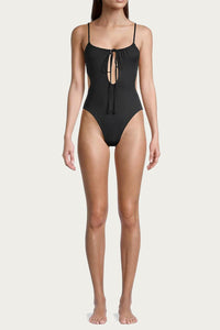 RUCHED CUTOUT ONE PIECE