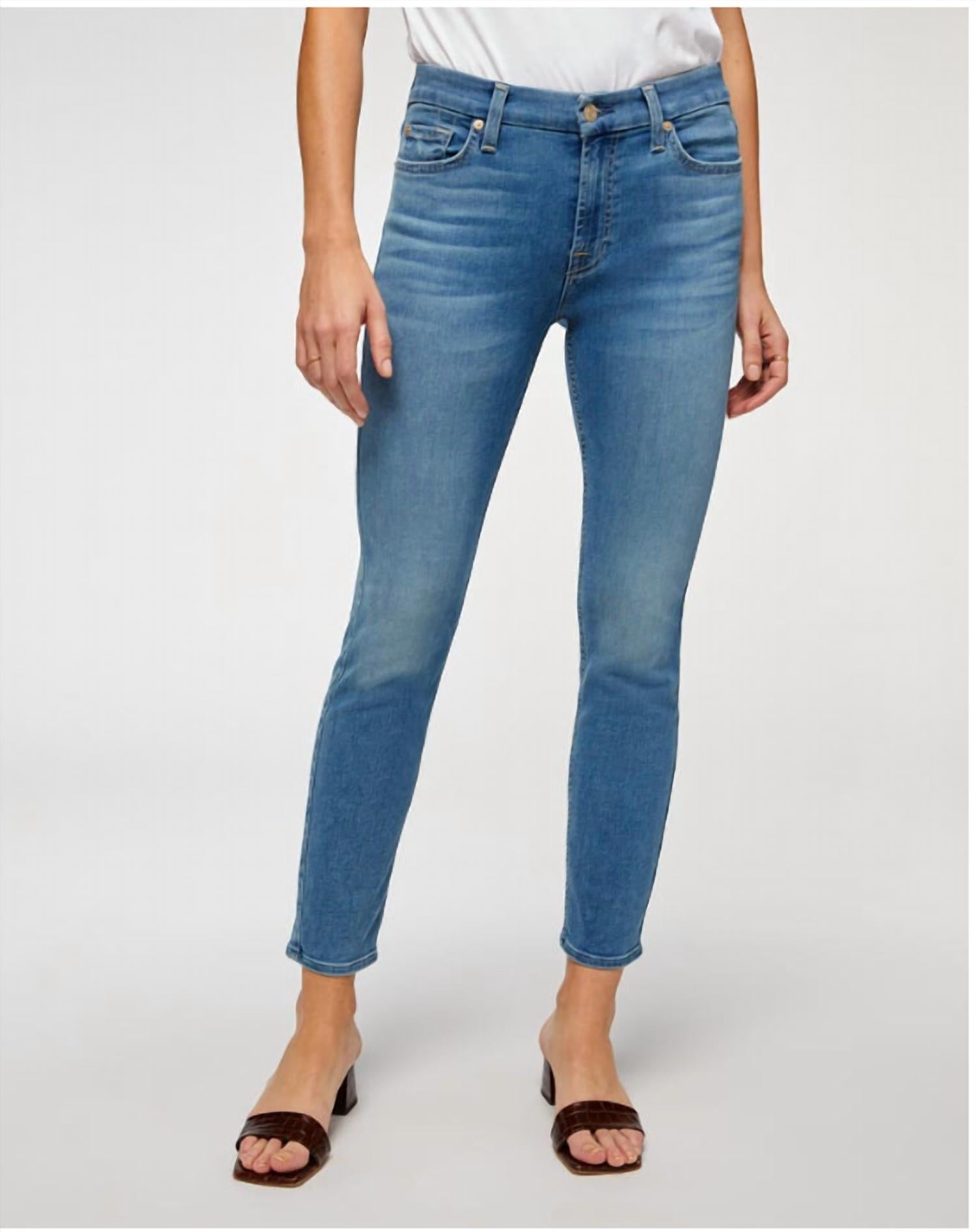 7 For All Mankind - Mid Rise Ankle Skinny Jeans