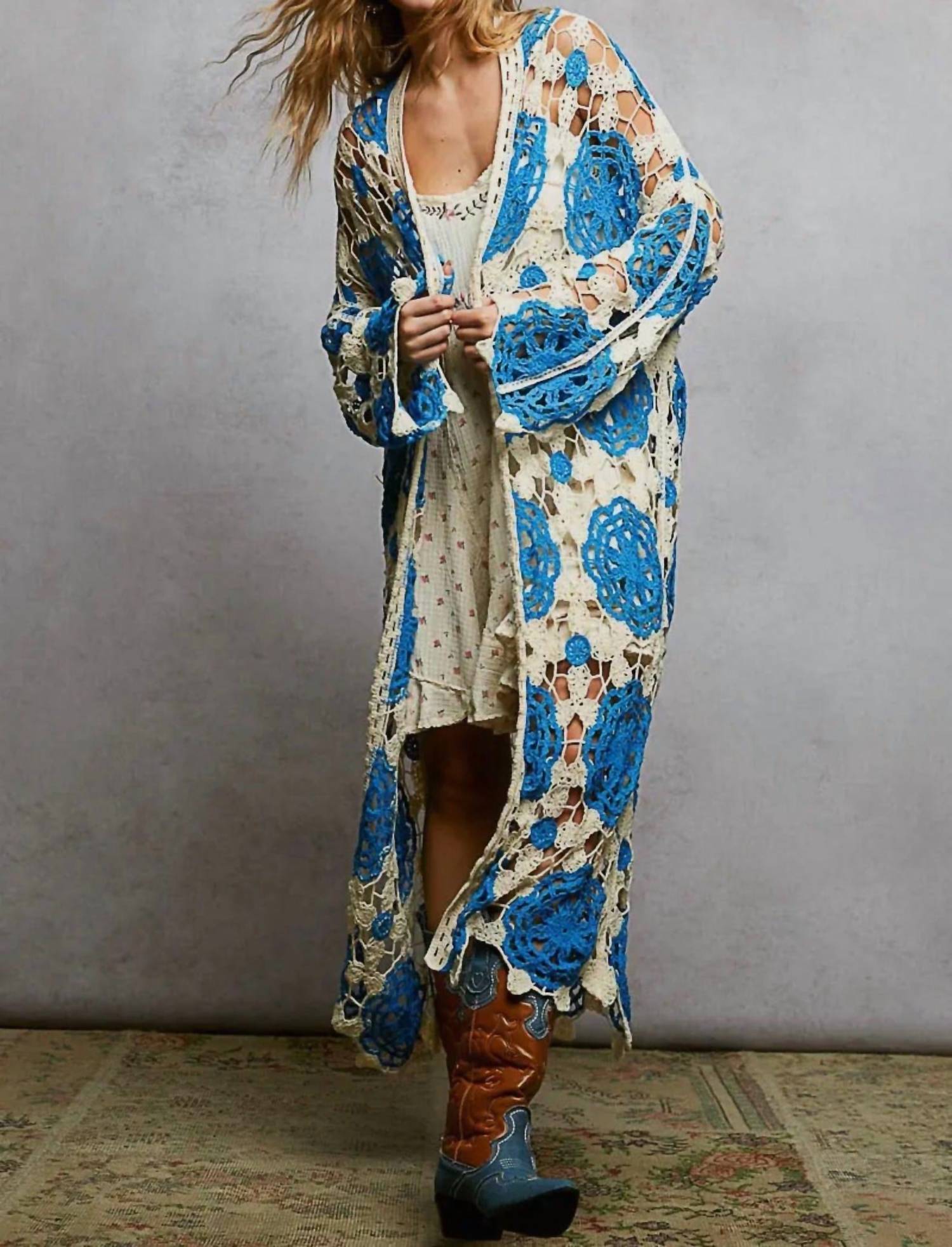 Pol - Long Crochet Cardigan