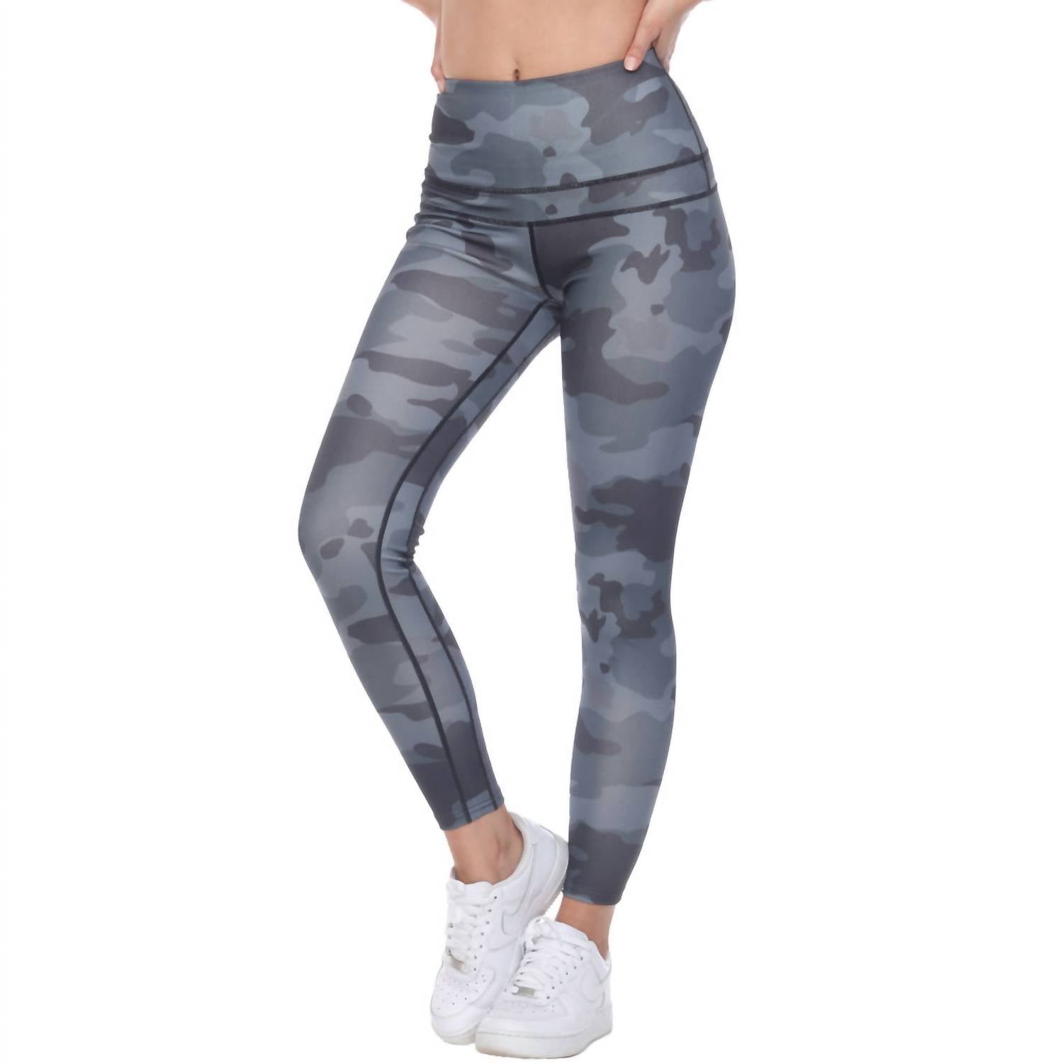 GOLDHAUS High-rise Ultra-soft Leggings in camouflage - women's pants - alternate view