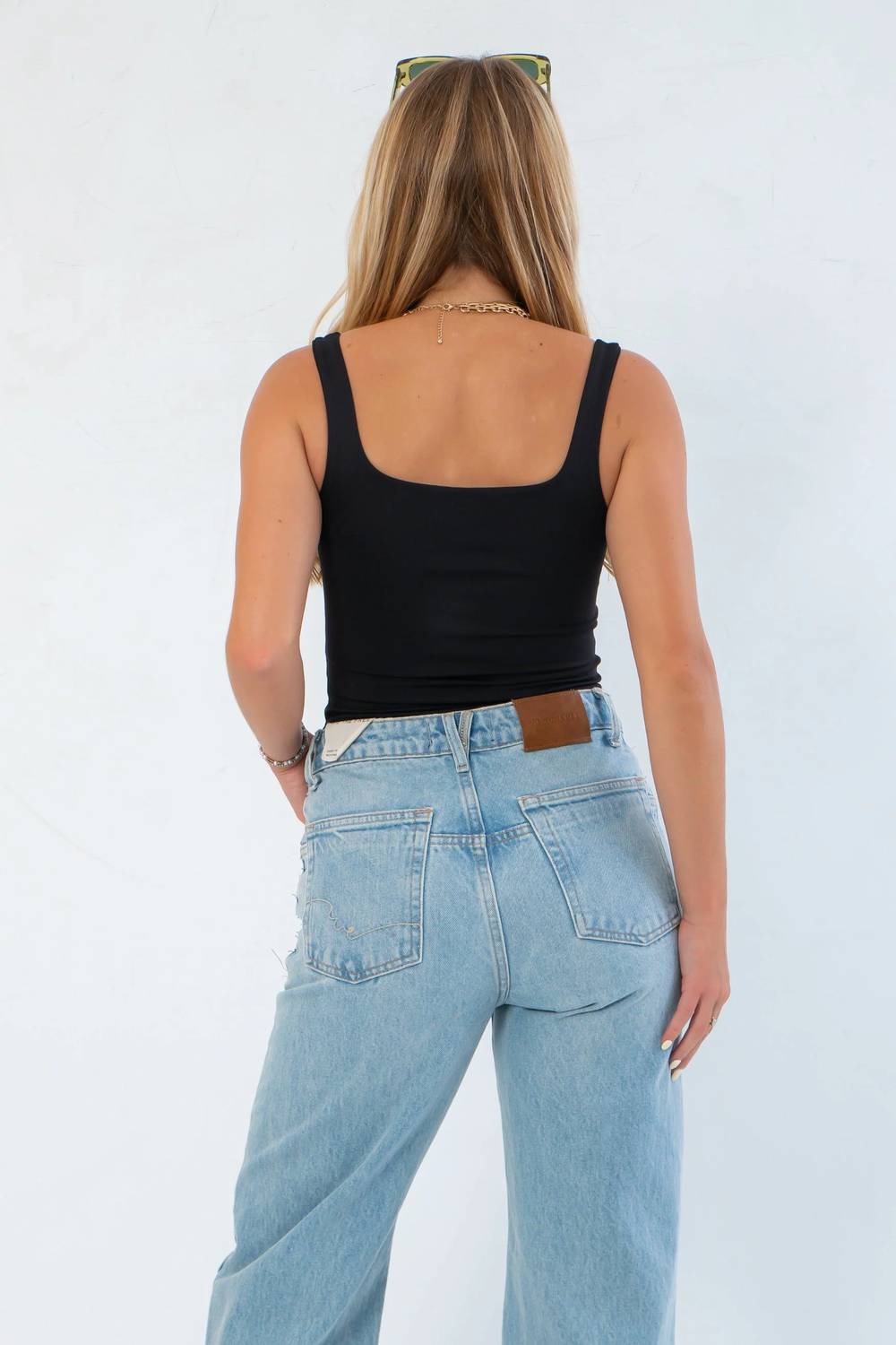Rd Style - Basic Scoop Neck Sleeveless Bodysuit