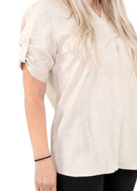 Michael Tyler - V-neck Short Sleeve Top