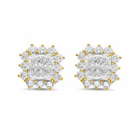 Diana M Jewels - Women's Radiant Lab-Grown Diamond Stud Earrings (9.00 Ct TCW) - Elegant Plus