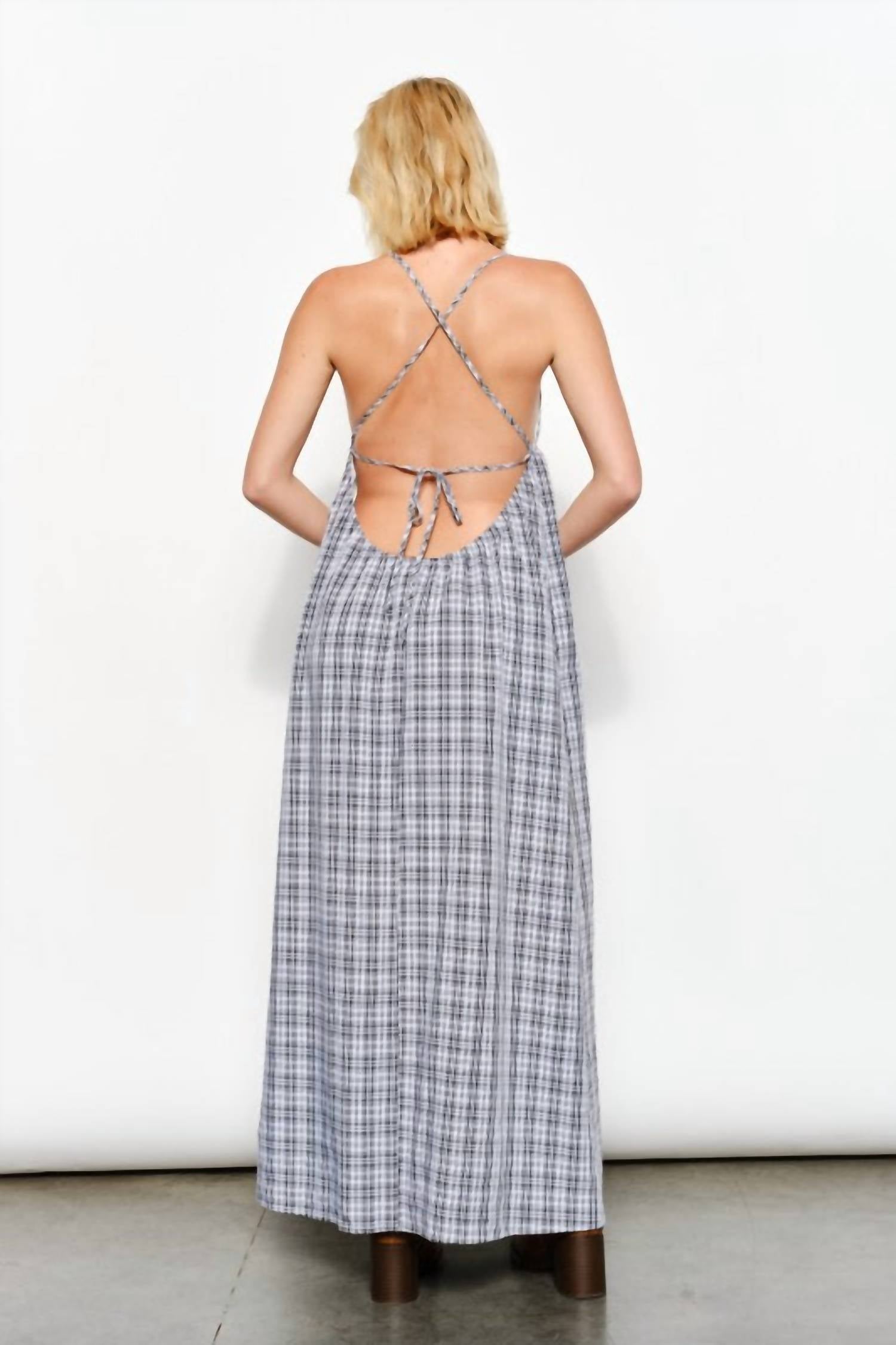 Pretty Garbage - Flora Plaid Maxi Dress