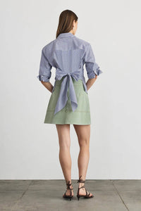 Tanya Taylor - Winslet Collared Ruched Sleeves Top