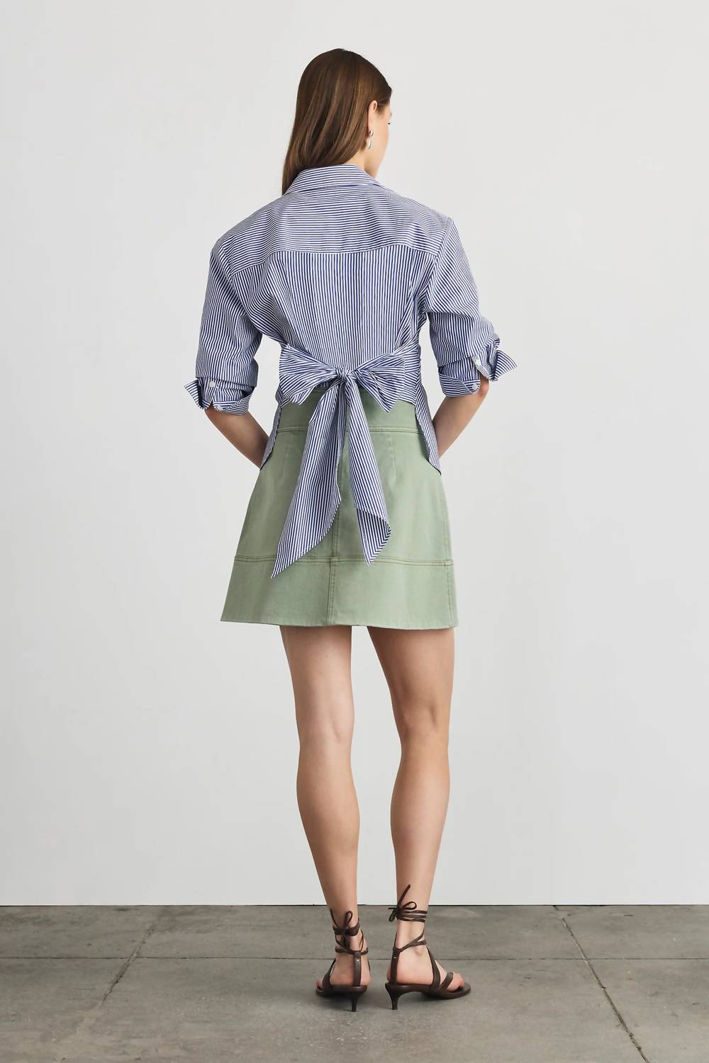 Tanya Taylor - Winslet Collared Ruched Sleeves Top