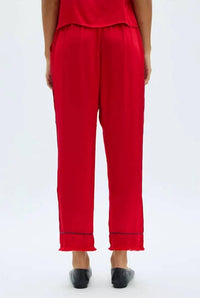 Raquel Allegra Camden Pants in red - women's pants - alternate view