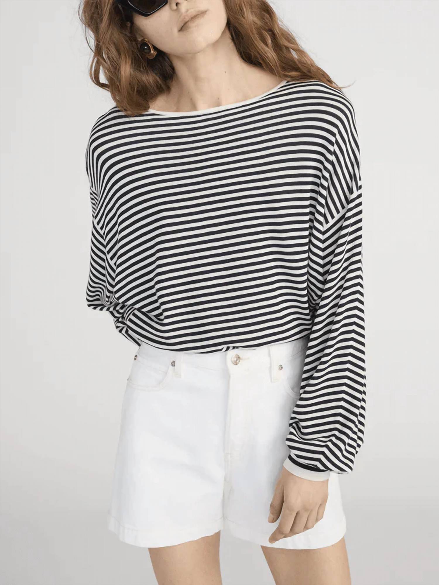 Frame - Striped Slouchy Sweater