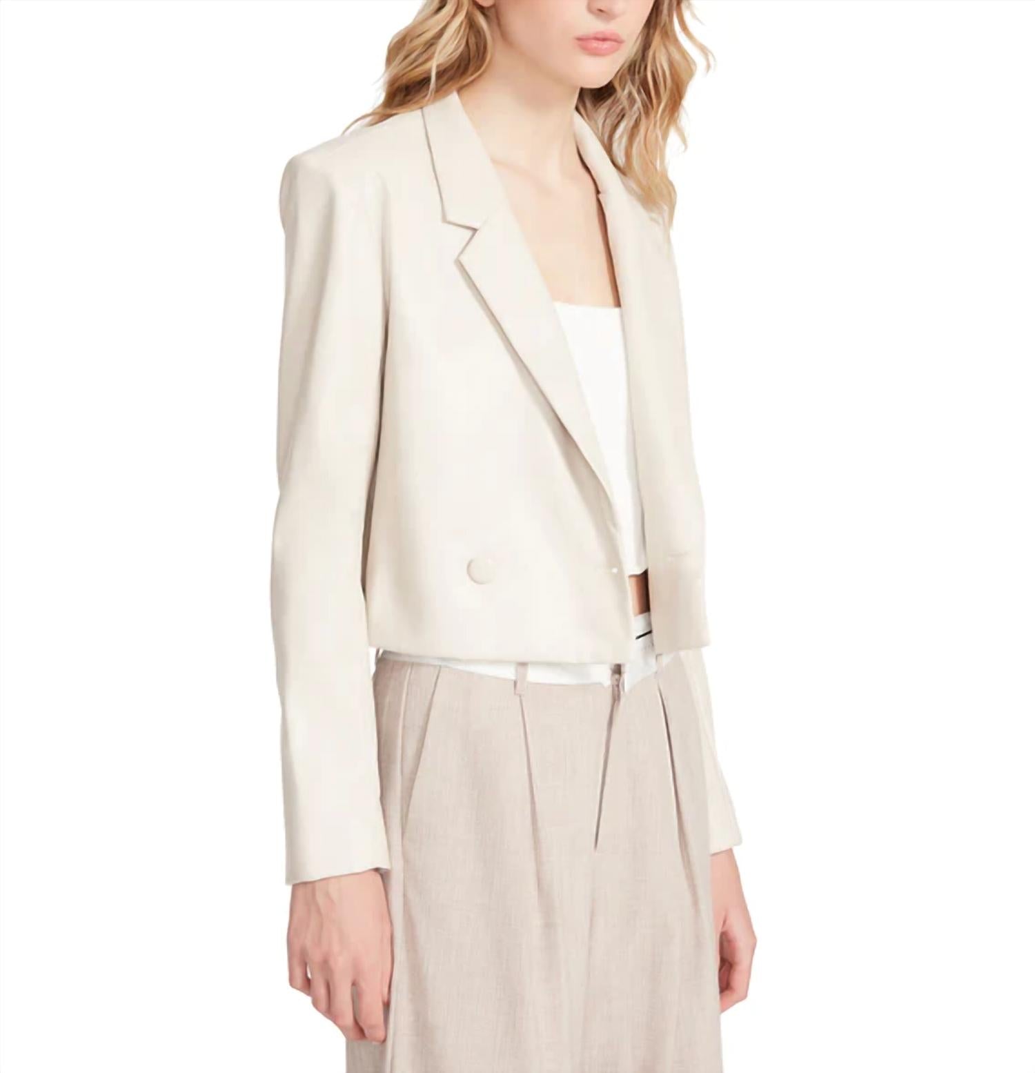 STEVE MADDEN Nikola Blazer in bone - women's jacket - alternate view