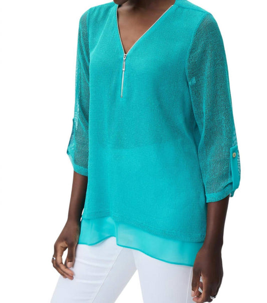 Joseph Ribkoff - ZIP FRONT NET TOP