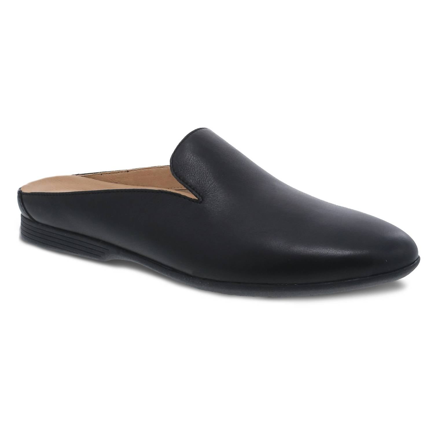 dansko WOMEN'S LEXIE SLIP-ON MULE - MEDIUM WIDTH in black milled - women's shoe - detail view