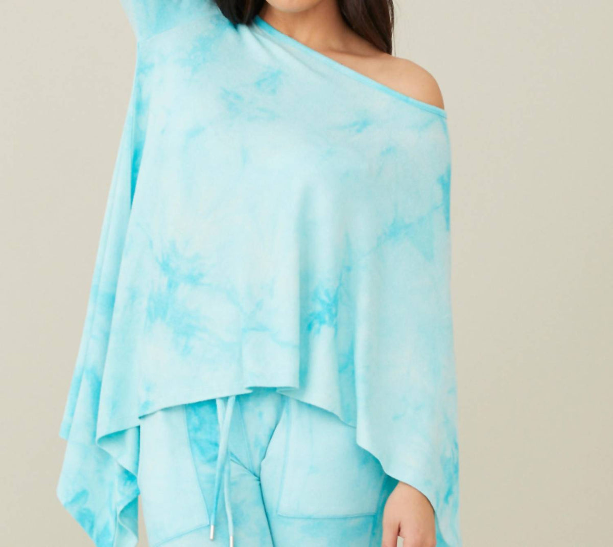 French Kyss - Soft Stretch Asymmetrical Tie Dye Top