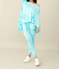 French Kyss - Soft Stretch Asymmetrical Tie Dye Top