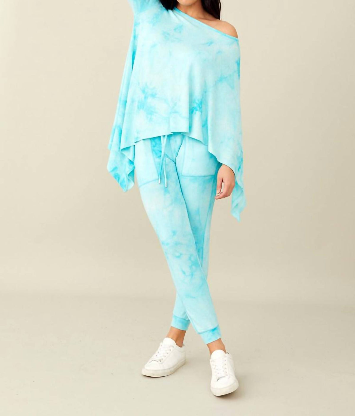 French Kyss - Soft Stretch Asymmetrical Tie Dye Top
