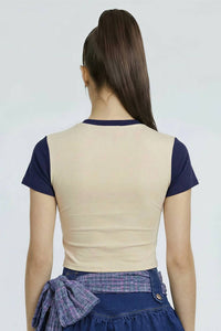 Yaz - Shayne Varsity Renegade Lace-up Graphic Tee