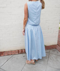 Day + Moon - Sleeveless Polka Dot Scoop Neck Top