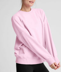 BEYOND YOGA Luxefleece Oversized Sweatshirt in pink - women's top