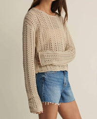 Z Supply - Upland Crochet Long Sleeve Sweater