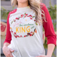 Southern Grace - Hail To The King Baseball Jersey With Lace Accent Christmas Shirts Small