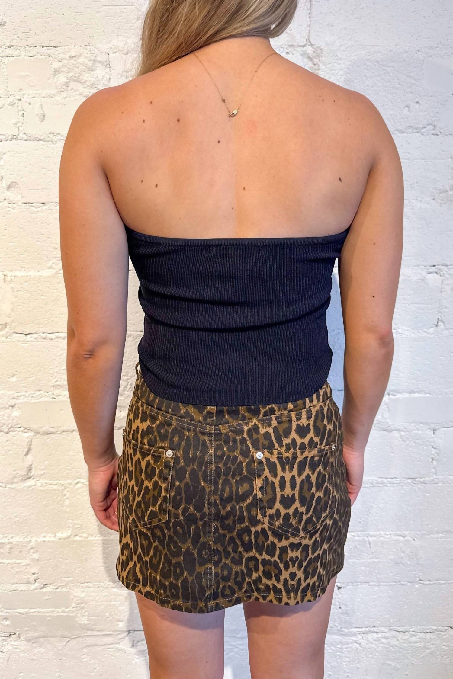 Mable - Scary Spice Denim Mini Skirt