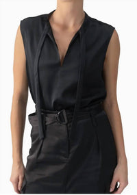 Sanctuary - Tie Neck Satin Shell
