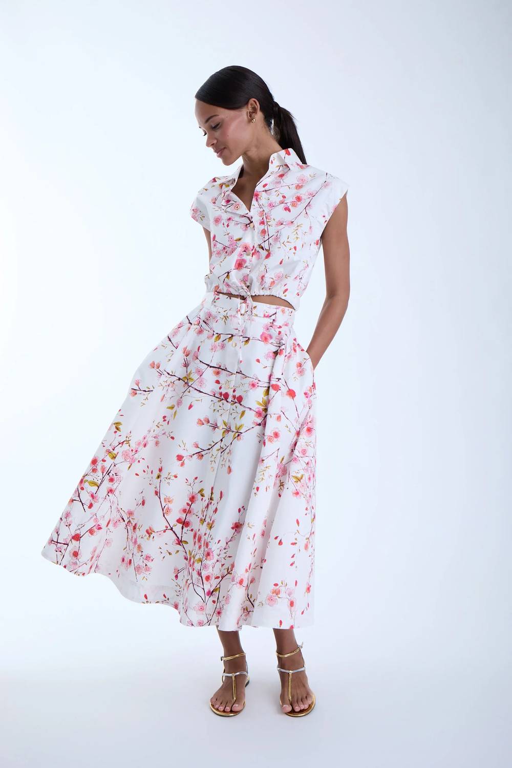 Karina Grimaldi - Lola Print Midi Skirt