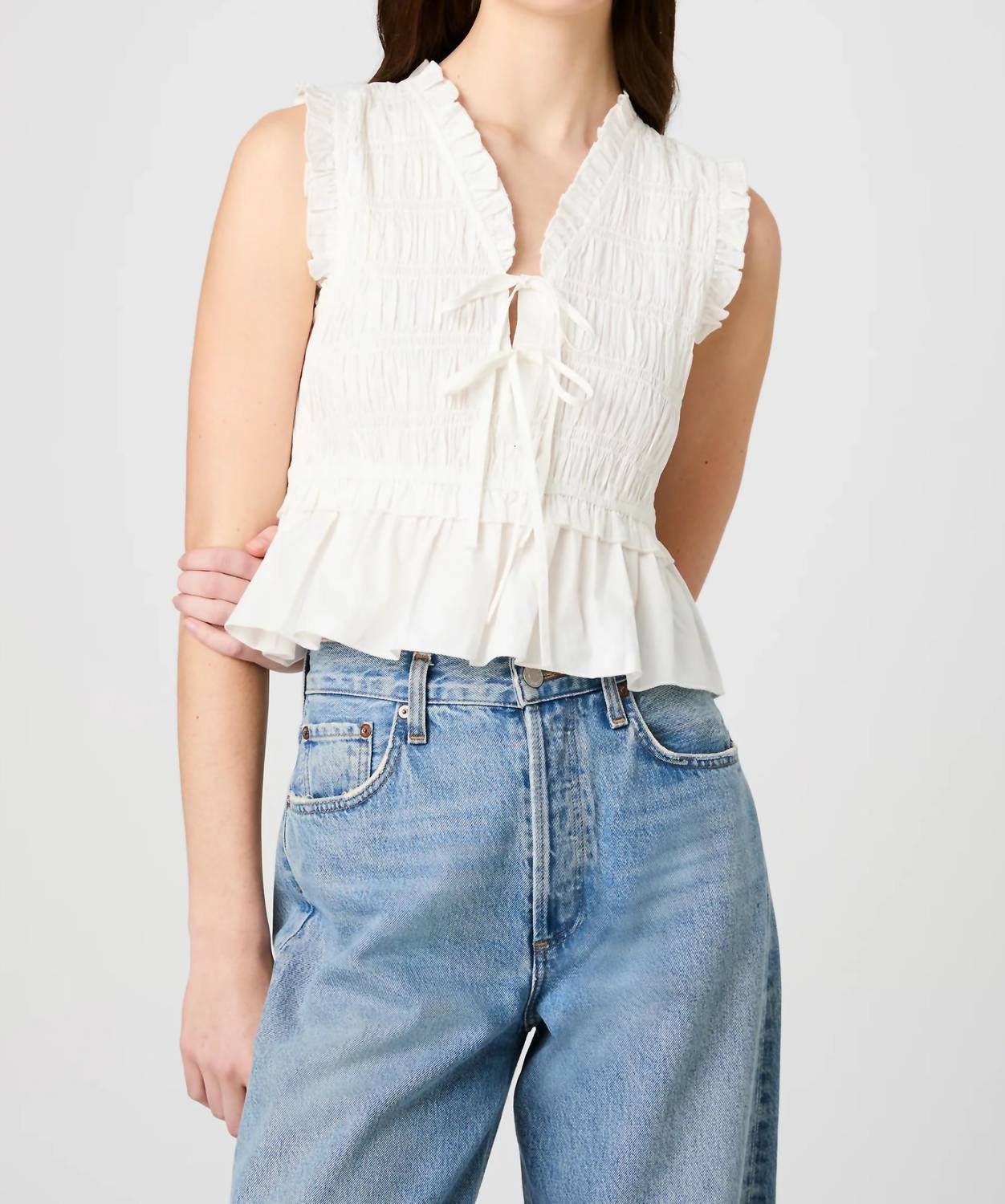 French Connection - Rhodes Flutter Sleeve Top
