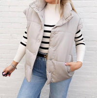 Blu Pepper - Oversized Snap Button Puffer Vest