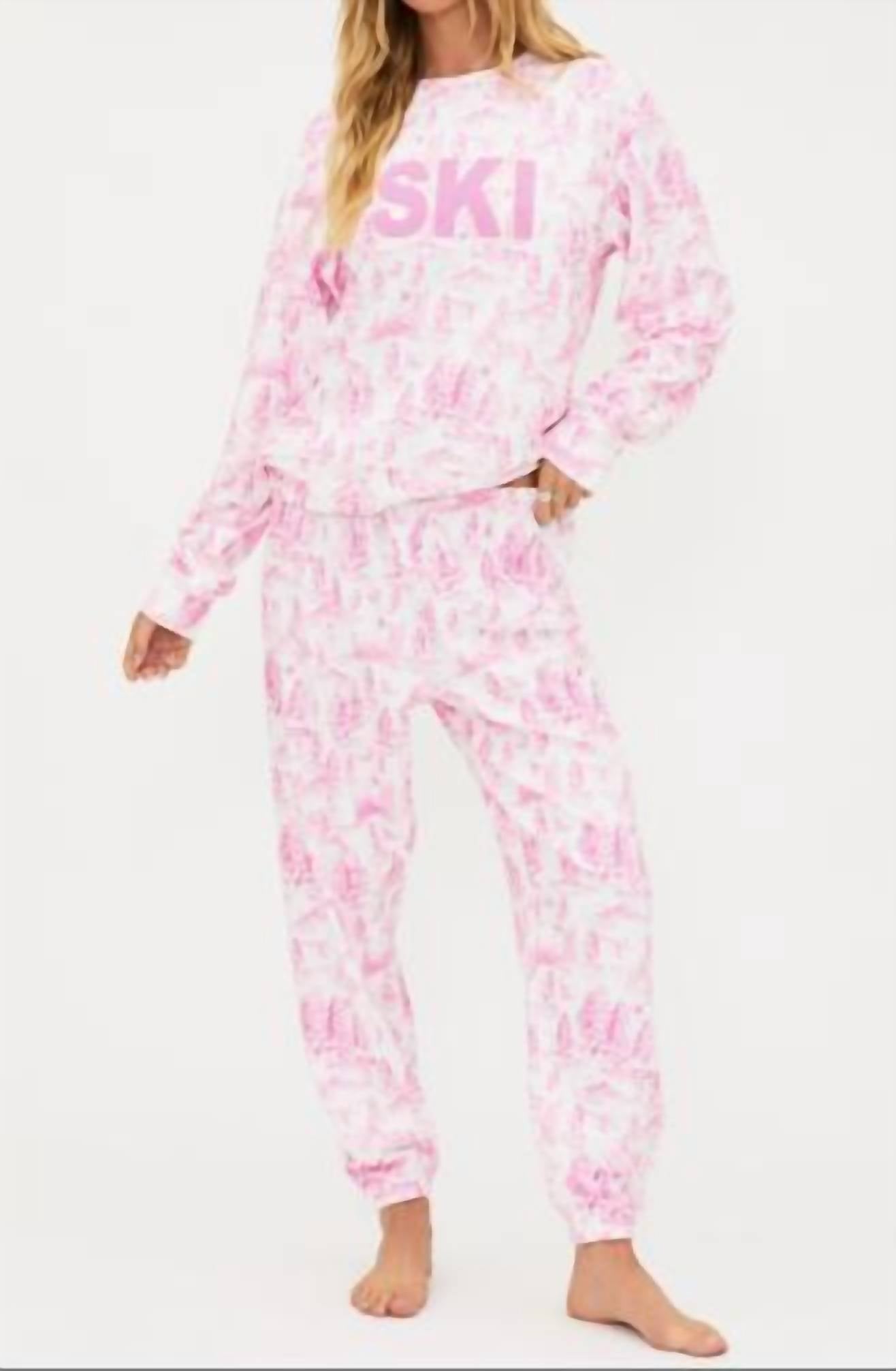 Beach Riot Georgie Ski Pant in powder pink - women's pants