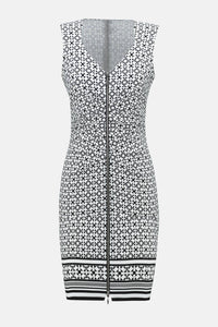 Joseph Ribkoff - Geo Print Zip Front Dress