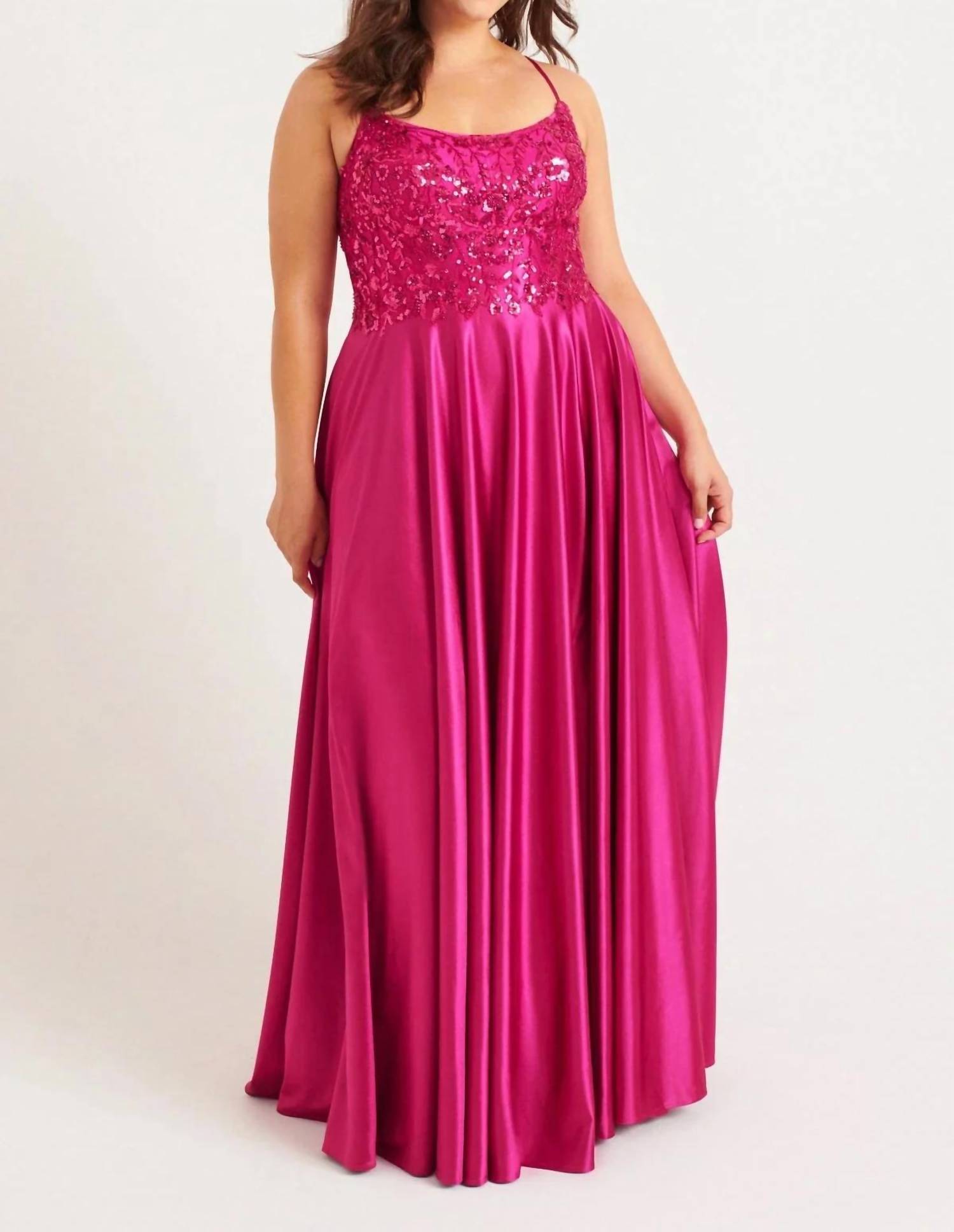Faviana - A-line Scoopneck Gown - Plus
