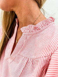 Ee:Some - Sass & Stripes Ruffle Top