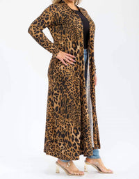 Karen T Design - Long Sleeve Maxi Length Open Front Cardigan