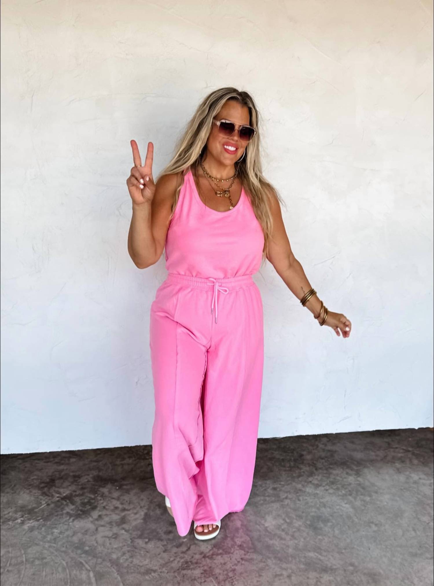 Blakeley - Where It Begins Cotton Blend Wide Leg Jumpsuit
