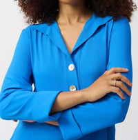 Joseph Ribkoff - Collared Long Sleeve Gauze Top