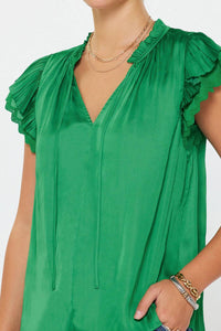 Current Air - Double Flutter Short Sleeve Blouse