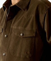 ARIAT Retro Shirt Jacket in dark green - men's jacket - alternate view