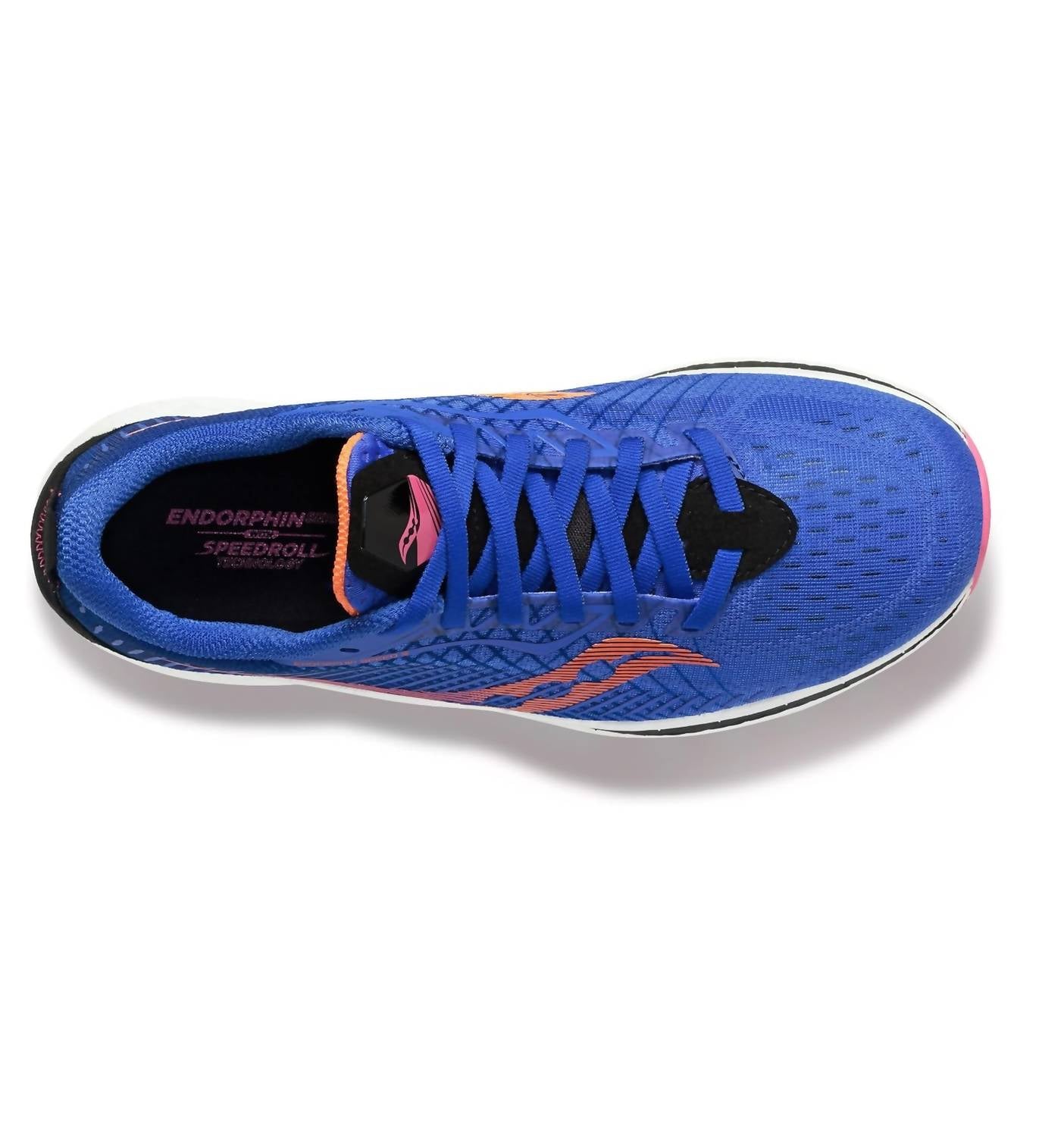 SAUCONY Women's Endorphin Speed 2 Running Shoes in blue raz zest - women's shoe - detail view