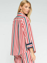 Vilagallo - Striped Shirt With Wavy Cuffs