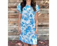 Sterling Kreek Women's Sweet Melodies Floral Dress in blue - women's dress - alternate view