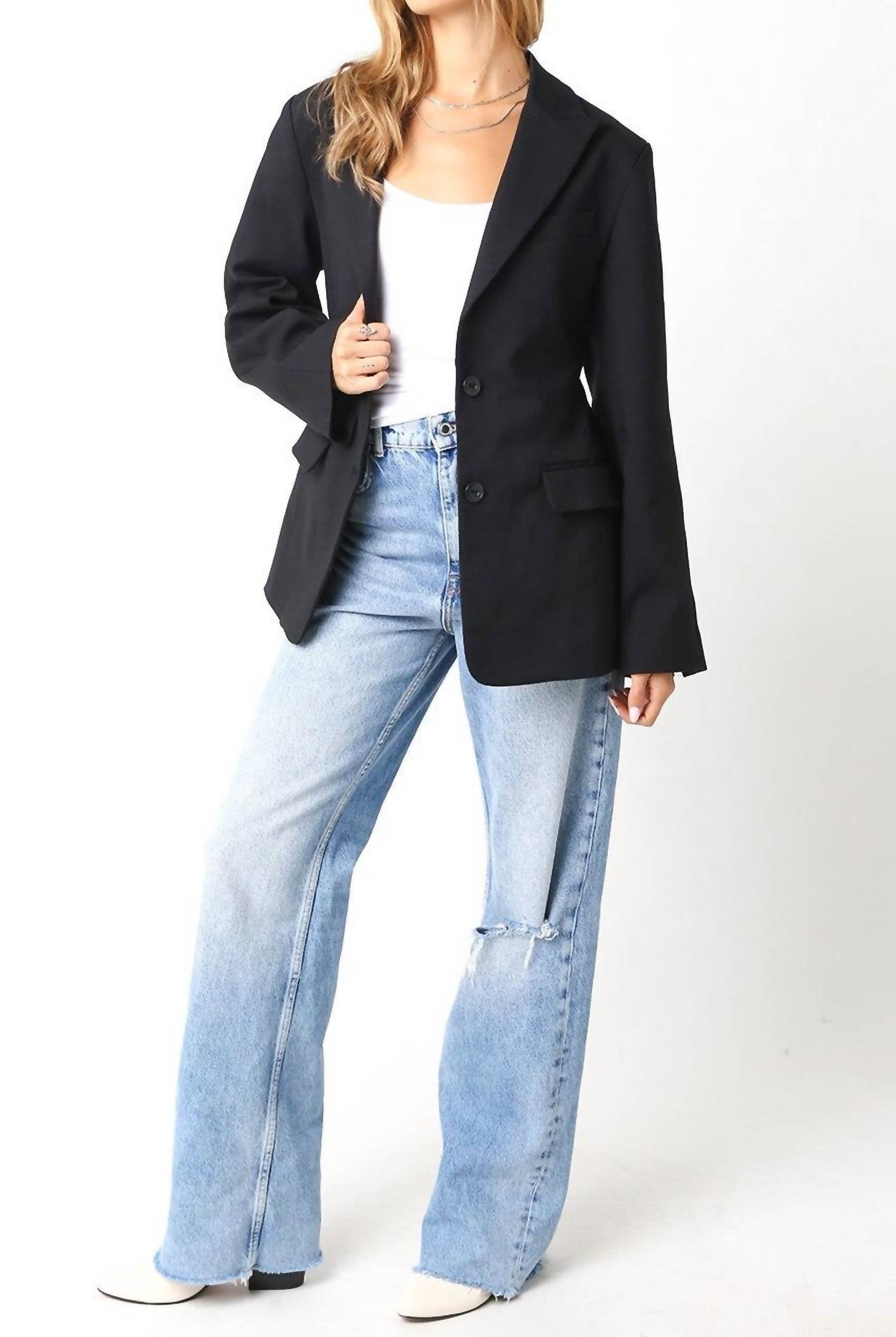 Olivaceous - Classic Button Blazer