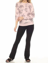 Pj Salvage - La Vie En Rose Long Sleeve Lounge Top
