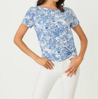 Lilly Pulitzer KEY WEST TOP in starlight navy zoology - women's t-shirt