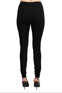 Alberto Makali - Women's Banded Waist Solid Stretch Crepe Pant