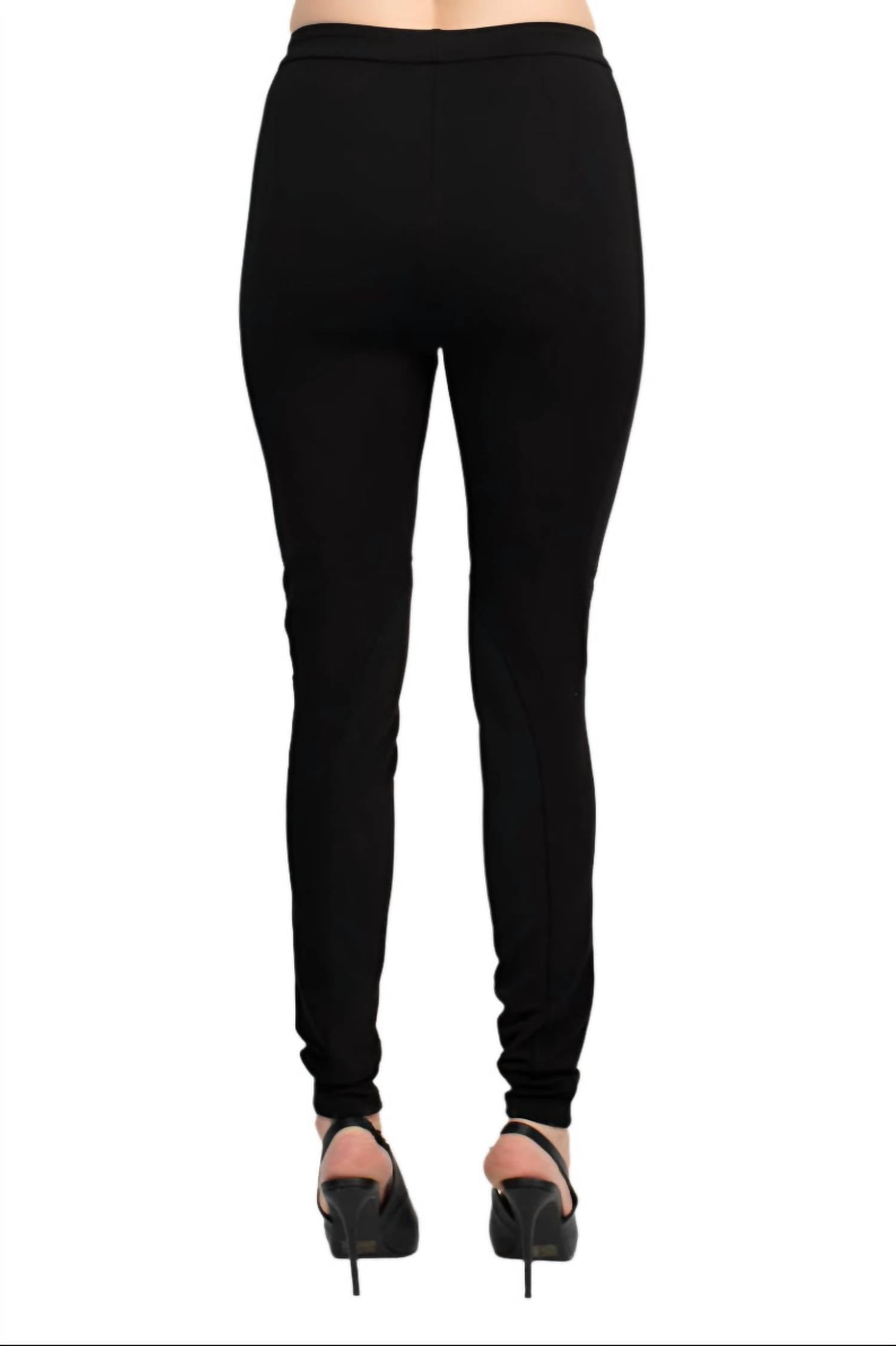 Alberto Makali - Women's Banded Waist Solid Stretch Crepe Pant