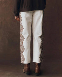 The Great. - Lace Print Wayne Straight Jeans