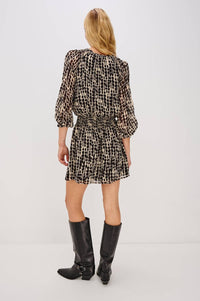 Rails Kari Mini Dress in spotted shibori - women's dress - detail view