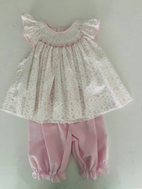 Petit Ami Zubels - Girl's Smock Top And Pants Set