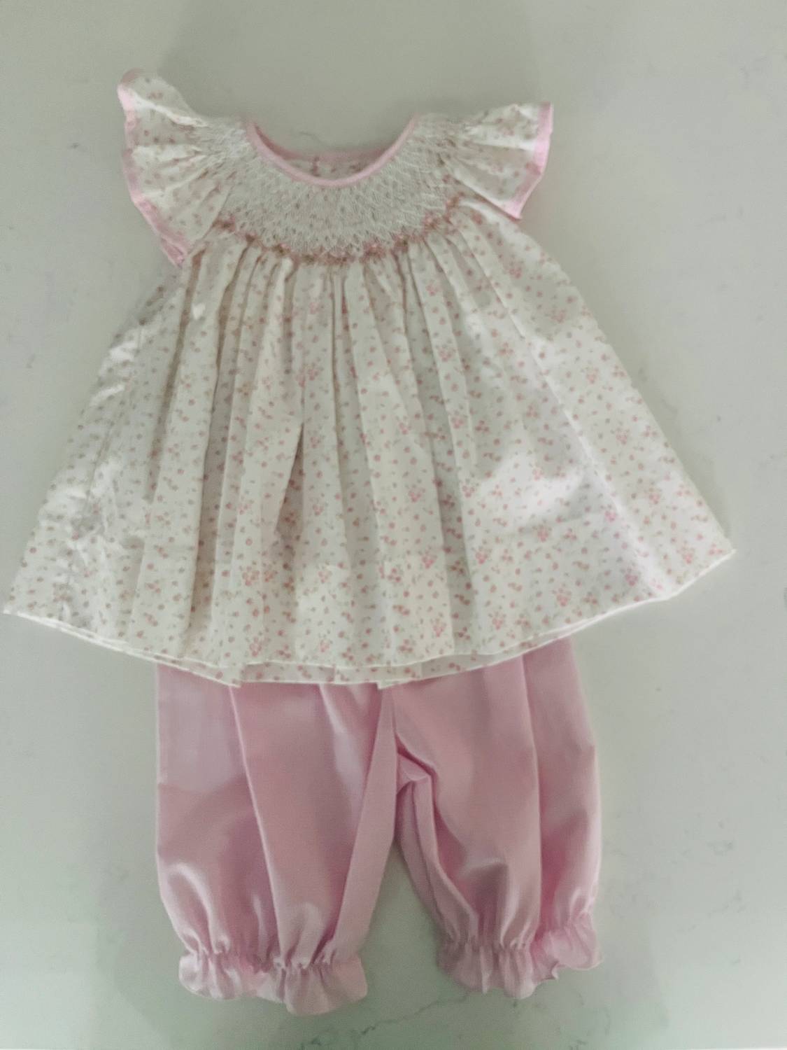 Petit Ami Zubels - Girl's Smock Top And Pants Set